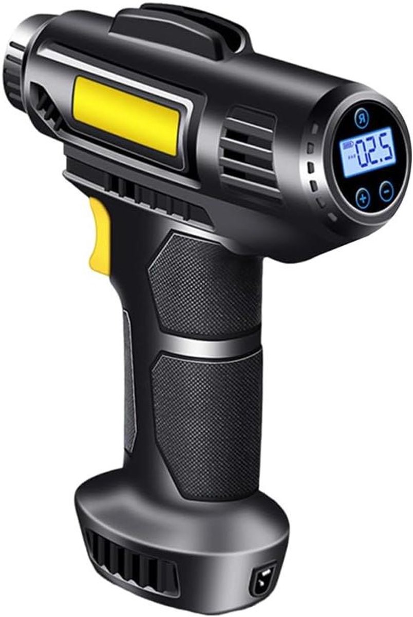 Elektrische Luchtpomp - Bandenpomp Auto - Banden Oppompen - Digitaal Display - 1 kg - Zwart