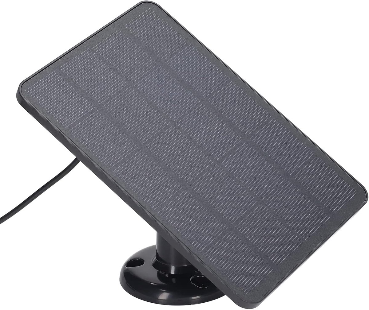 Zonnepaneel Buiten - Zonneoplader Camera - Apparaten Opladen - Waterdicht Ontwerp - 10W 5V - Zwart
