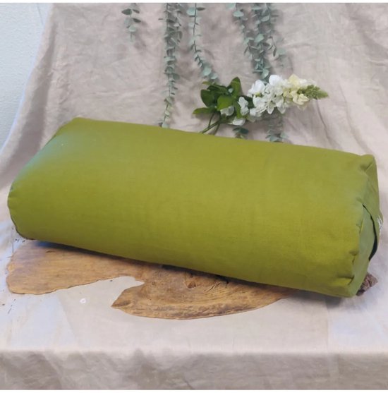 YogaStyles Design Bolster - Ovaal Olijfgroen van Merkloos — afbeelding 4