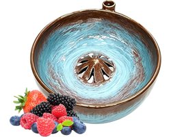 Bessen waskom - Fruitzeef - Dagelijks koken - Zelfwervelend spoelsysteem - 16.8 x 15 x 8.3 cm - Lichtbruin