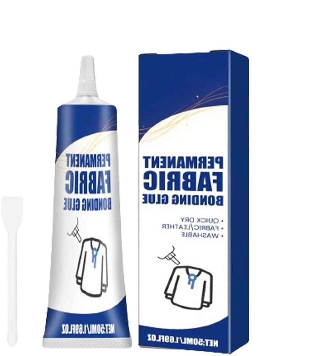 Stoflijm - Textiellijm Kledinglijm - Kleding Repareren - Sneldrogende Permanente Binding - 50 ml - Transparant