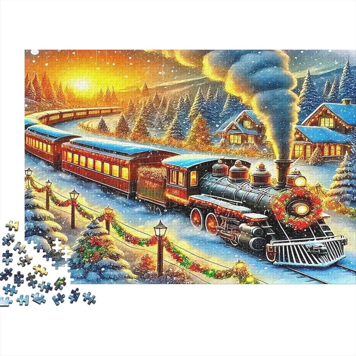 Puzzel 1000 Stukjes - Volwassen Puzzel Familie Puzzel - Ontspanning en Decoratie - Gerecycled Materiaal - 52 x 38 cm