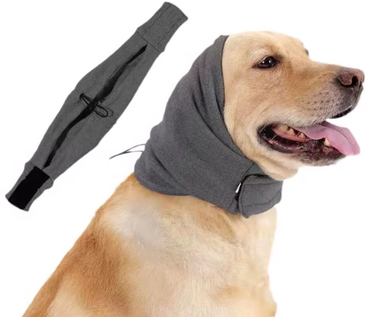 *** Bescherm de oren van uw hond M - Gehoorbescherming voor huisdieren - Lichtblauw - Geluid reducerende hondenaccessoires - van Heble® ***