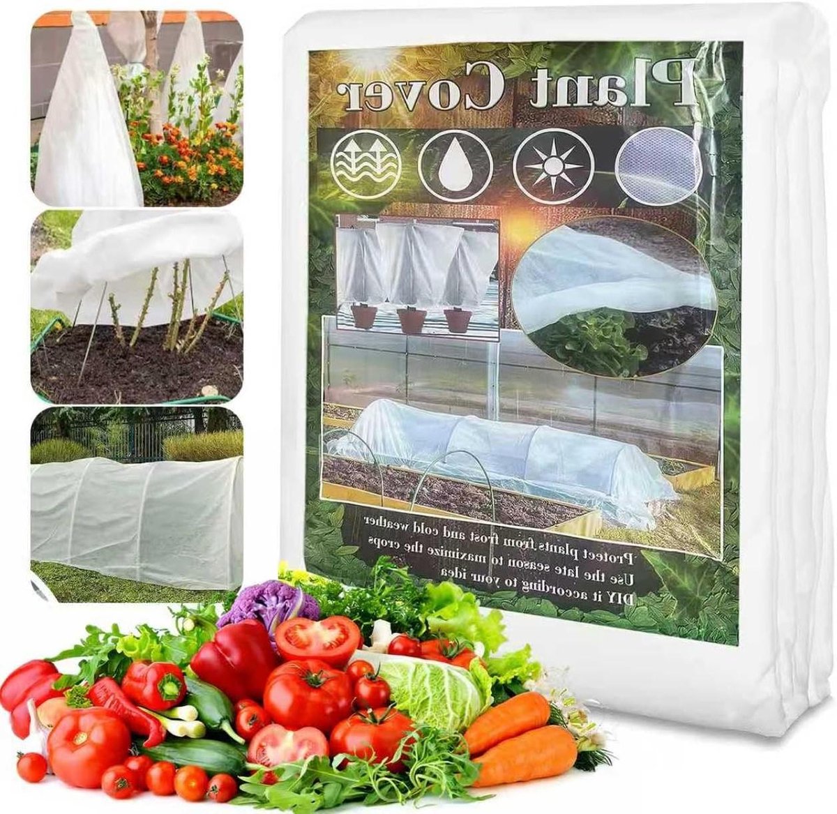 Tuinvlies - Tuinbouw vlies - Planten beschermen - Winterbescherming - 2 x 5 m - Wit