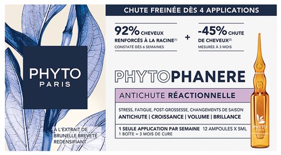 Phyto Paris Phytophanere Behandeling tegen reactief haarverlies 12x5 Ampoules (flessen)