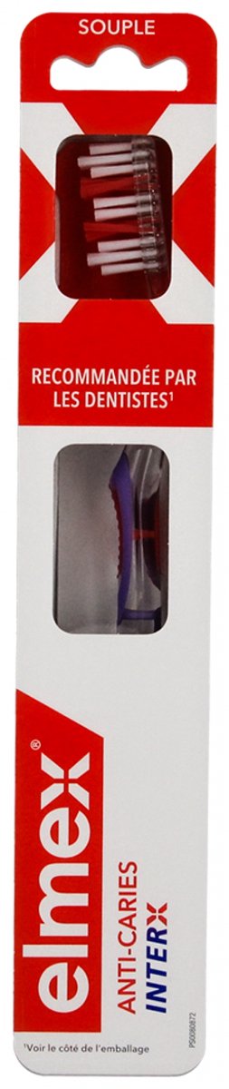 Elmex Anti-Caries InterX Zachte Tandenborstel (Kleur : Paars)