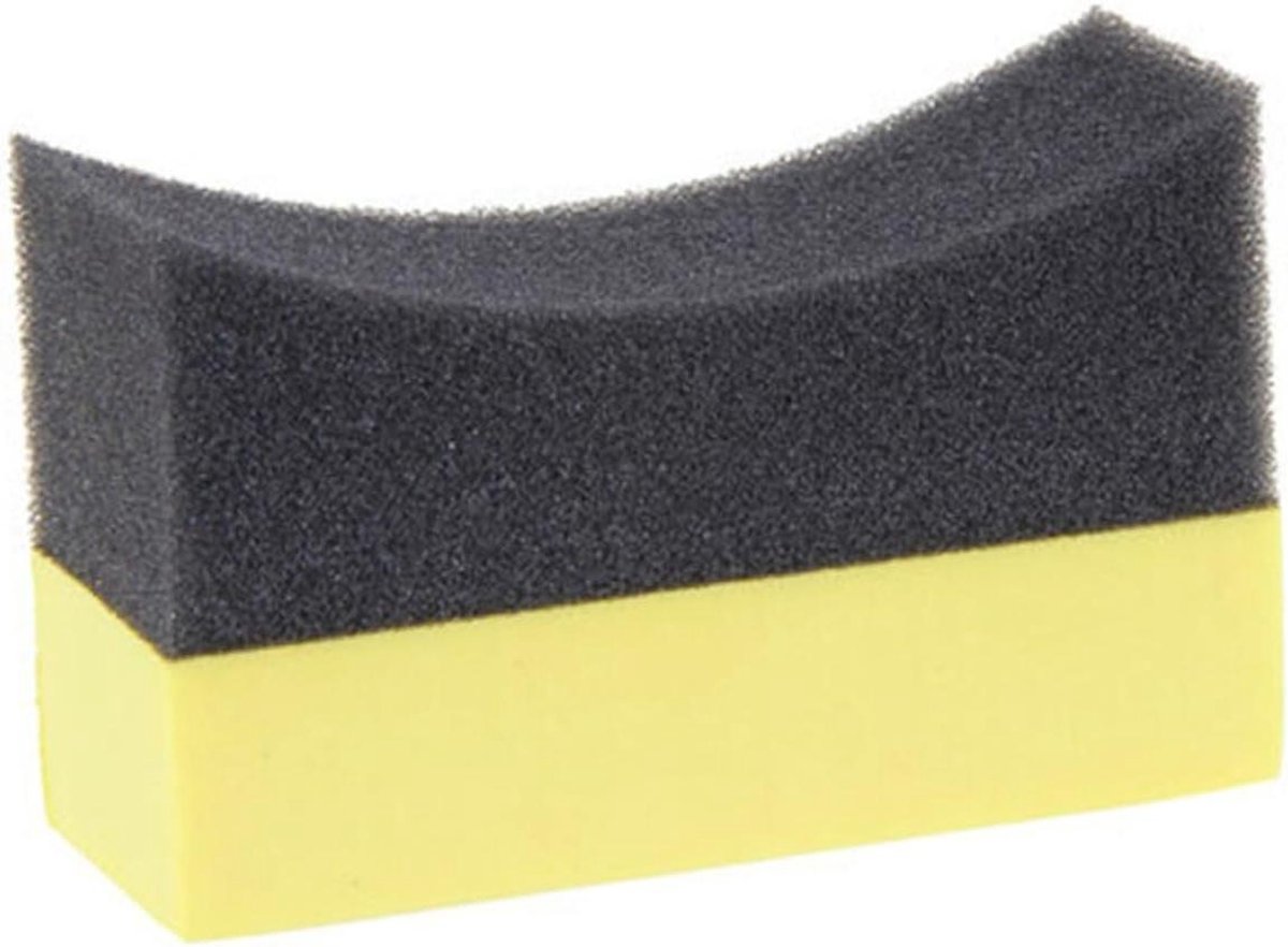 Autowas Spons - Reinigingsspons Voertuig - Auto Poetsen - Hoogschuimend Veilig - 10x5.5cm - Geel