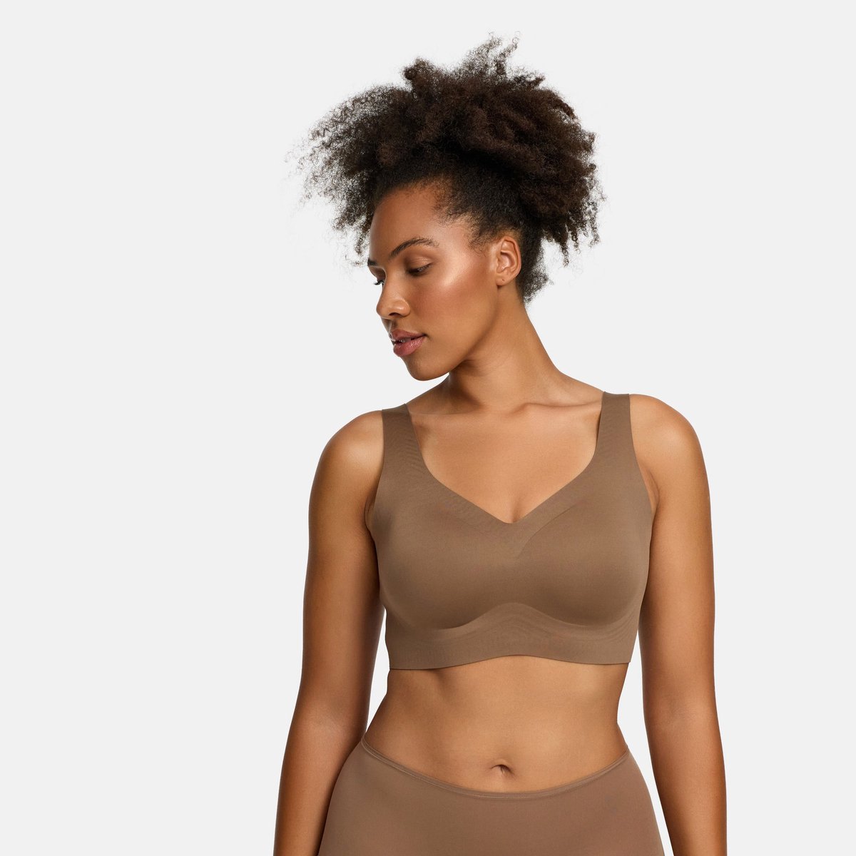 cfab - Comfort Minimizer Rugondersteunende BH - Caramel - L - BH Zonder Beugel Voorgevormd - Ondergoed - Naadlos