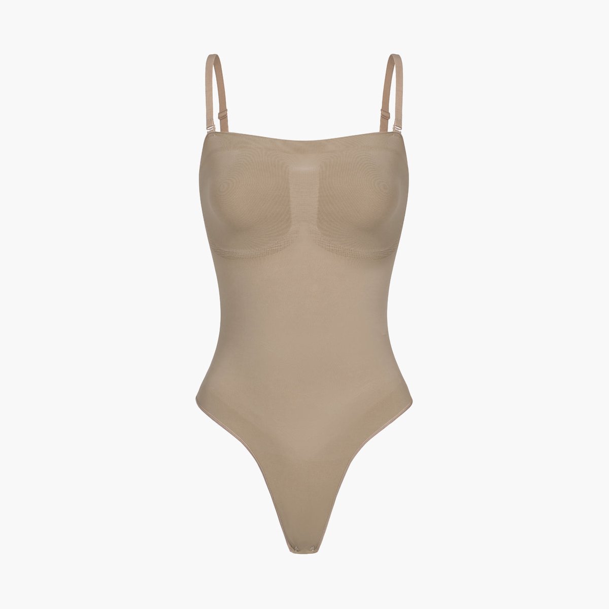 creamyfabrics Creamy Fabrics - Bodysuit Sculpting Shapewear Strapless - Met String - Ultra Zacht - Sculptend - Comfortabel - Donkerbeige - Xs