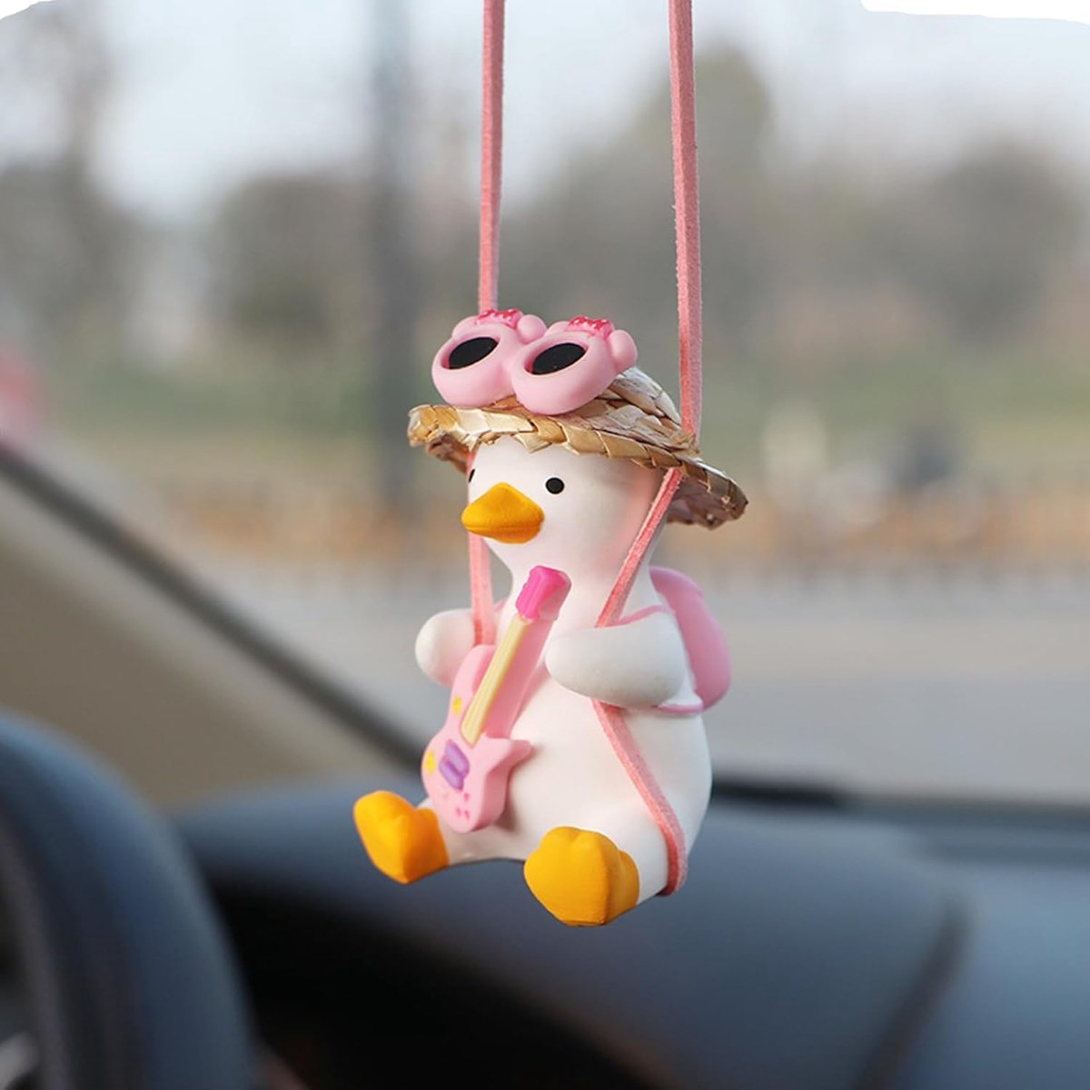 Auto Opknoping Ornament, Achteruitkijkspiegel Opknoping Accessoires van Swingende Eend Cool Swingende Eend Auto Opknoping Ornament Hanger Interieur Achteruitkijkspiegel Decoratie Ornamenten
