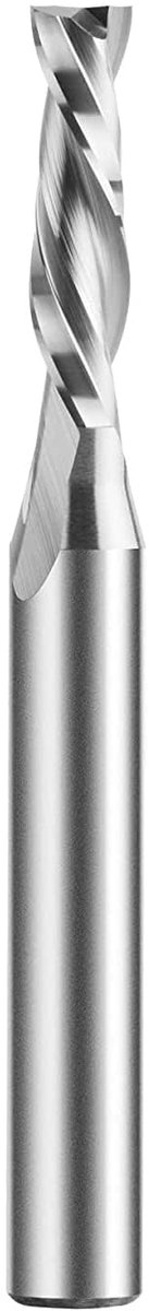 Spiraalfrees 8mm Schacht Downcut 6mm Snijdmiddellijn CNC Frees voor Bovenfrees Houtfrees 24mm Snijlengte Router Bit Nuttenfrees VHM Schachtfrees Spiraalnuttenfrees 2 Fluiten Langgatfrees Hout