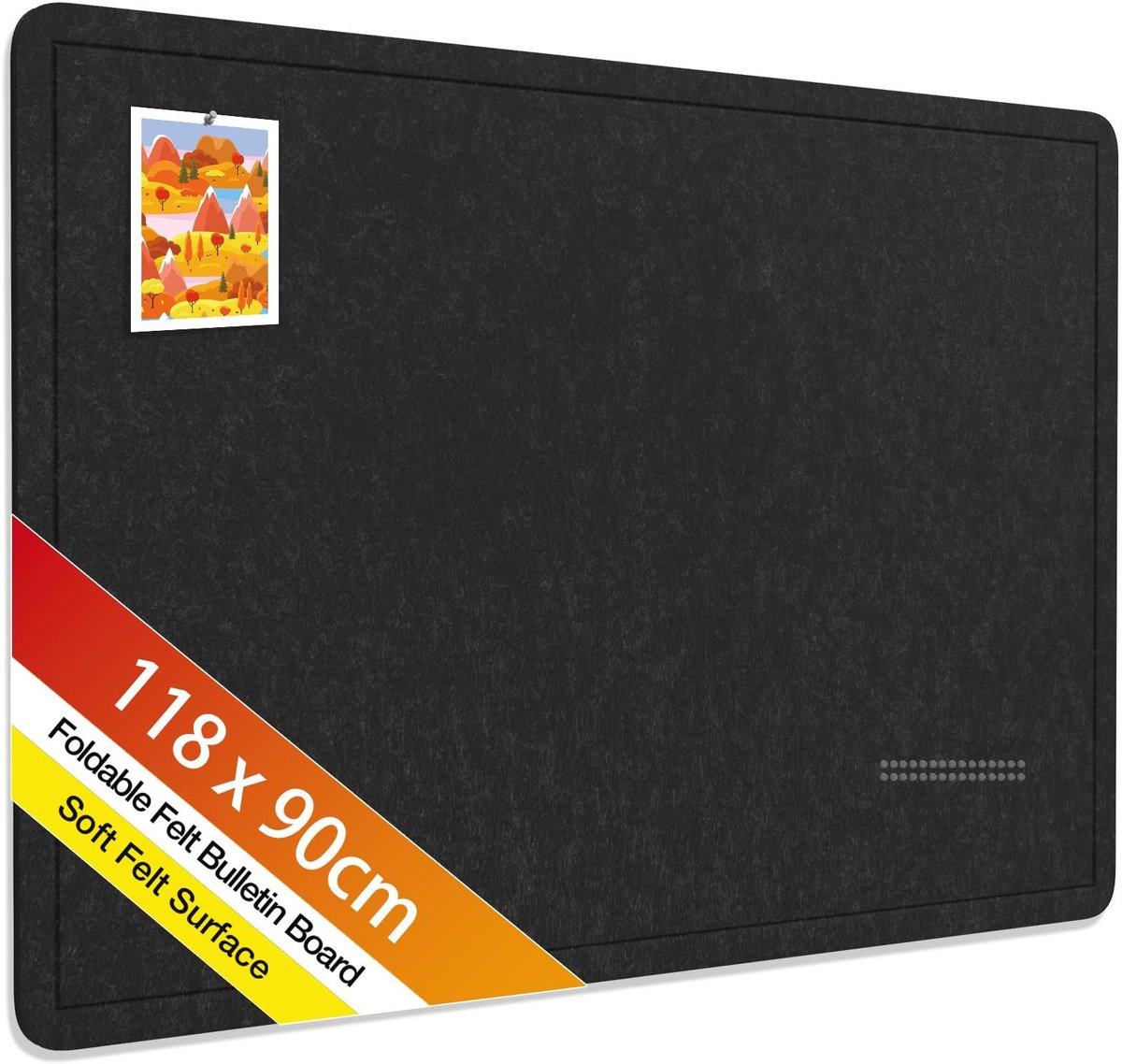 Omgoods - Vouwbare Felt Bulletin Board 118 x 90 cm - Decoratieve Fotoweergave voor Thuis en Kantoor