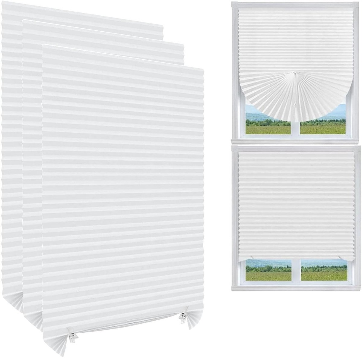 Omgoods - 3 Stuks Blackout Blinds Paste - Tijdelijke Verduisteringsgordijnen voor Binnen