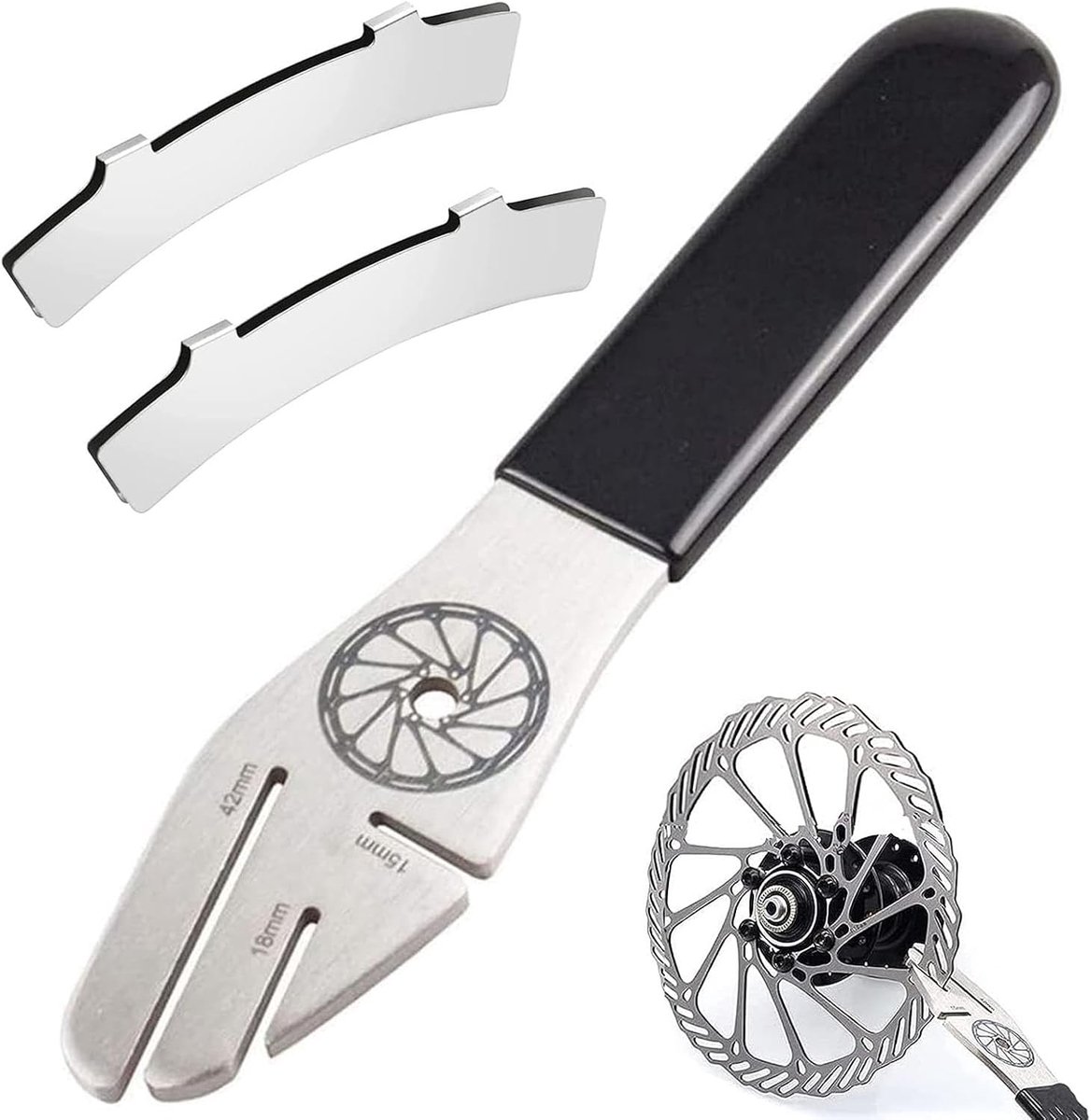 3 stuks fiets remschijven insteller, remschijven insteller, schijfremmen instelling, richtgereedschap rem, remschijven tool voor het afvlakken voor fietsreparatie