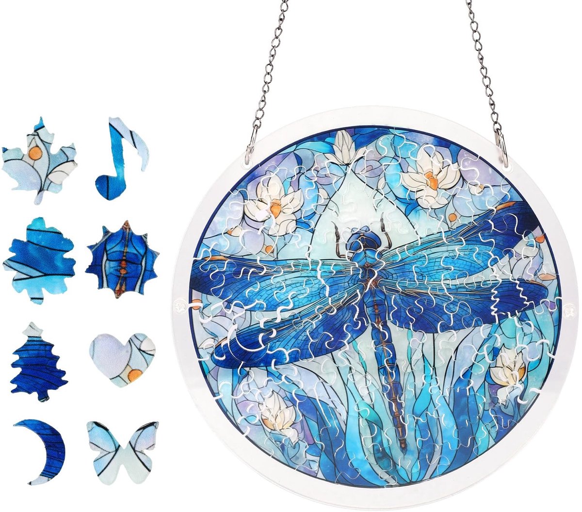 Omgoods - Acryl Zonvanger Puzzel Bouwpakket 18,8cm Libel Stijl