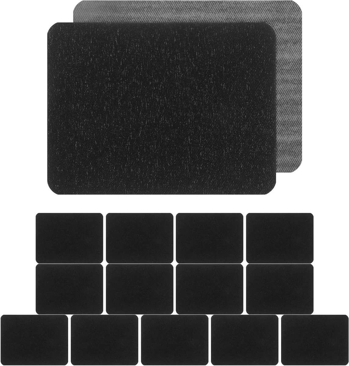 Stof Reparatiesets - Strijkpatches Knie - Kleding Repareren - Zelfklevende Lijmlaag - 125 x 95 cm - Zwart