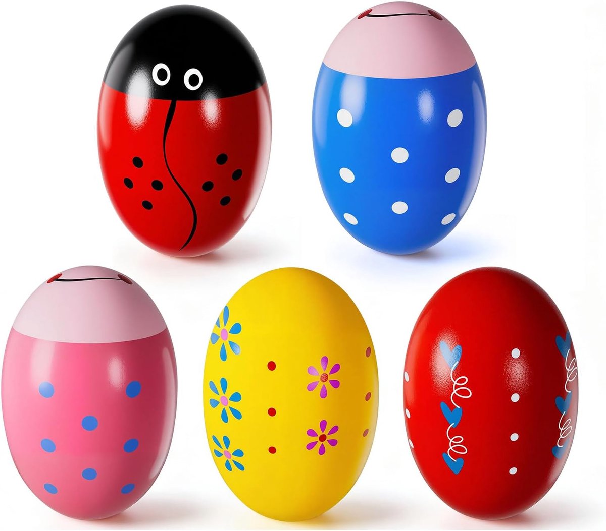 hout rammeleieren muziekeieren paaseieren houten eieren paasei maracas percussie muziekinstrumenten paaseieren voor paasmand vullingen, paasjacht, cadeau