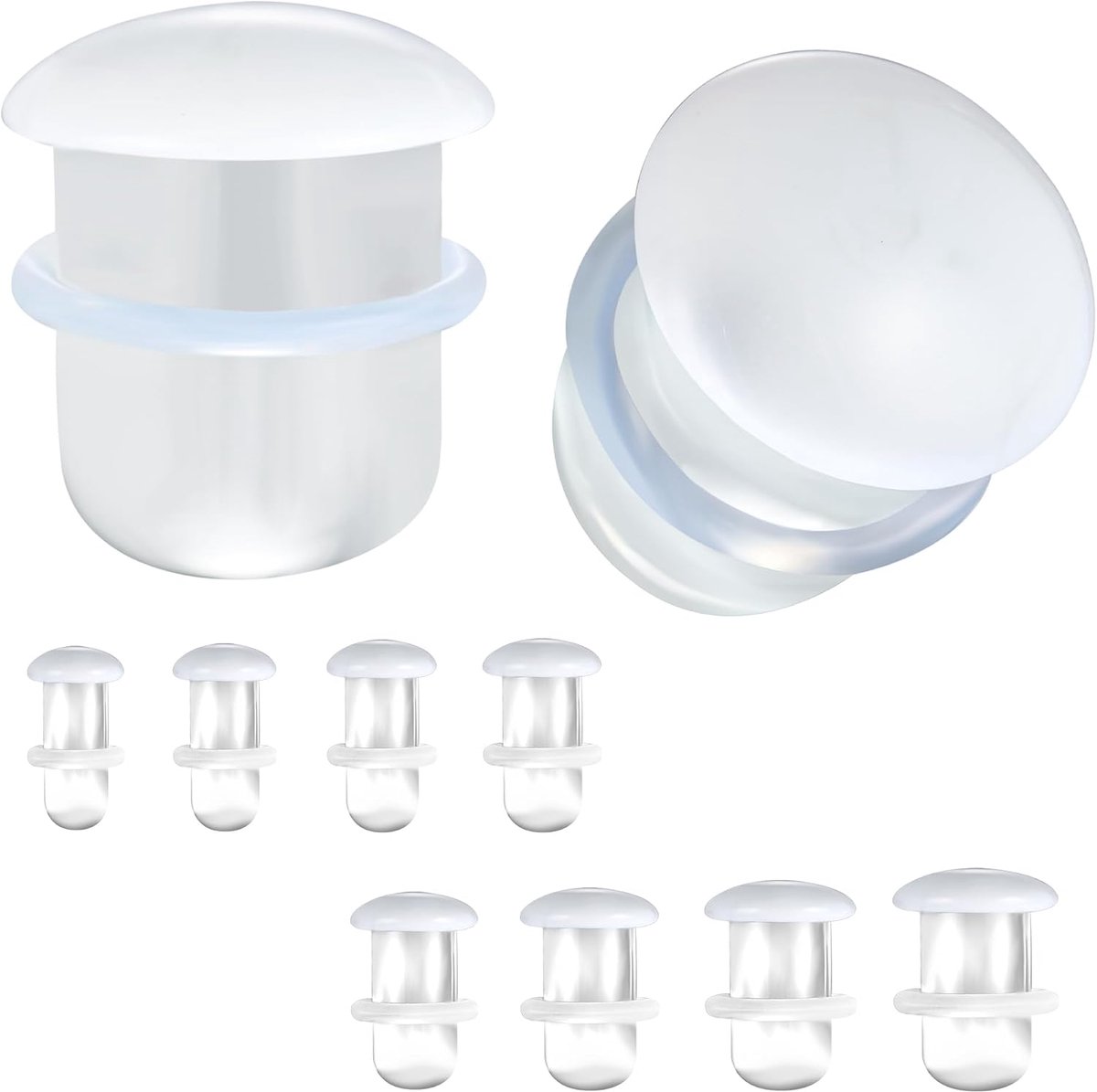 1 paar enkele oorstretchers, massieve glazen oorpluggen, maten 6g – 9/16 inch beschikbaar voor vrouwen en mannen, transparante ear stretchers