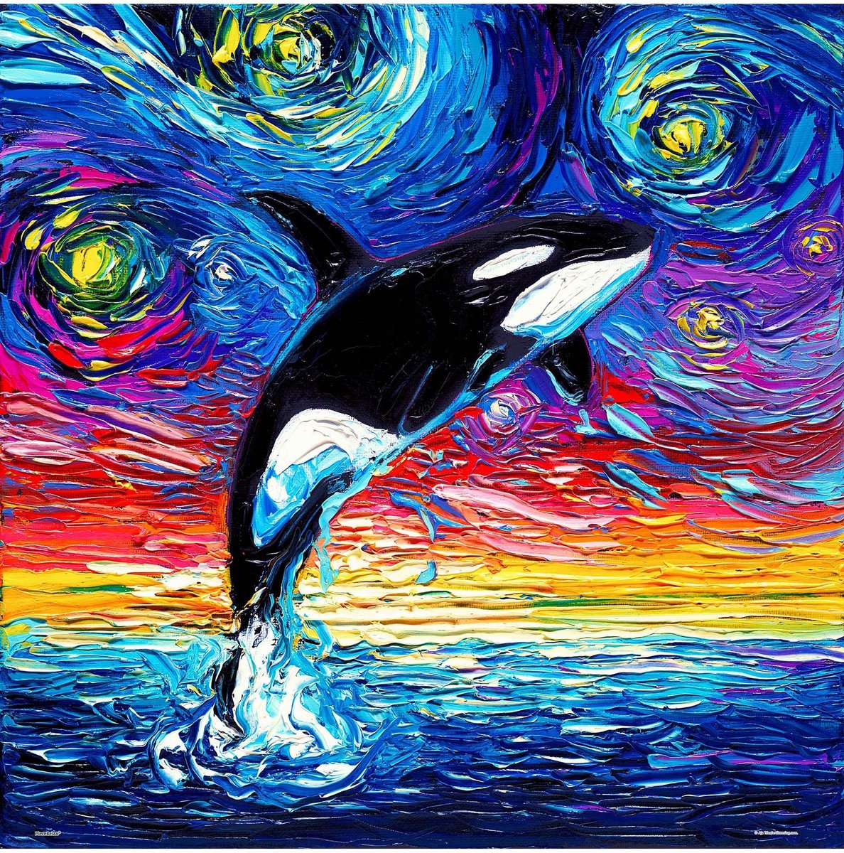 Omgoods - Puzzel 750 Stukjes voor Volwassenen - Orca Night, Aja Trier