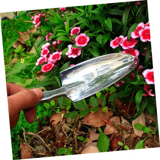 Aluminium Tuinschepje Lichtgewicht Tuinspade Praktisch Tuingereedschap Voor Bloemen Planten Graven Soil Digger Voor Tuiniers van Merkloos	 — afbeelding 2