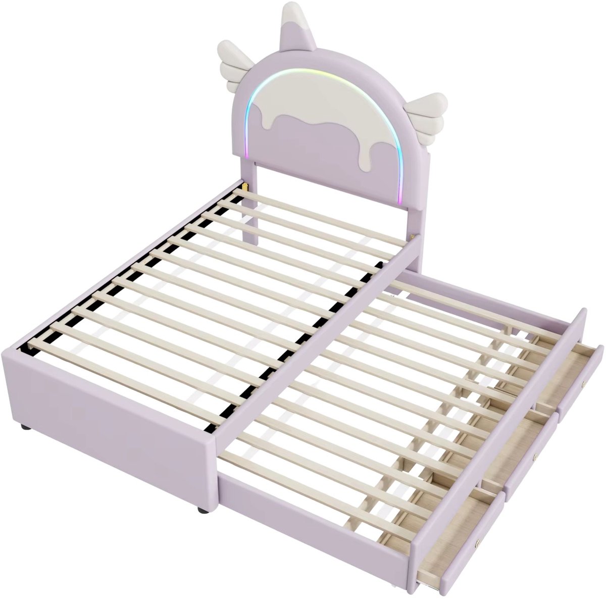 Kinderbed 200x90 cm - met Opbergruimte