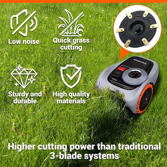 Messenschijf voor robotmaaier, met 6 messen en 6 schroeven, draaischijf robotmaaier, messenplaat compatibel met Segway Navimow robotmaaier i105E, i108E en i110E — afbeelding 2