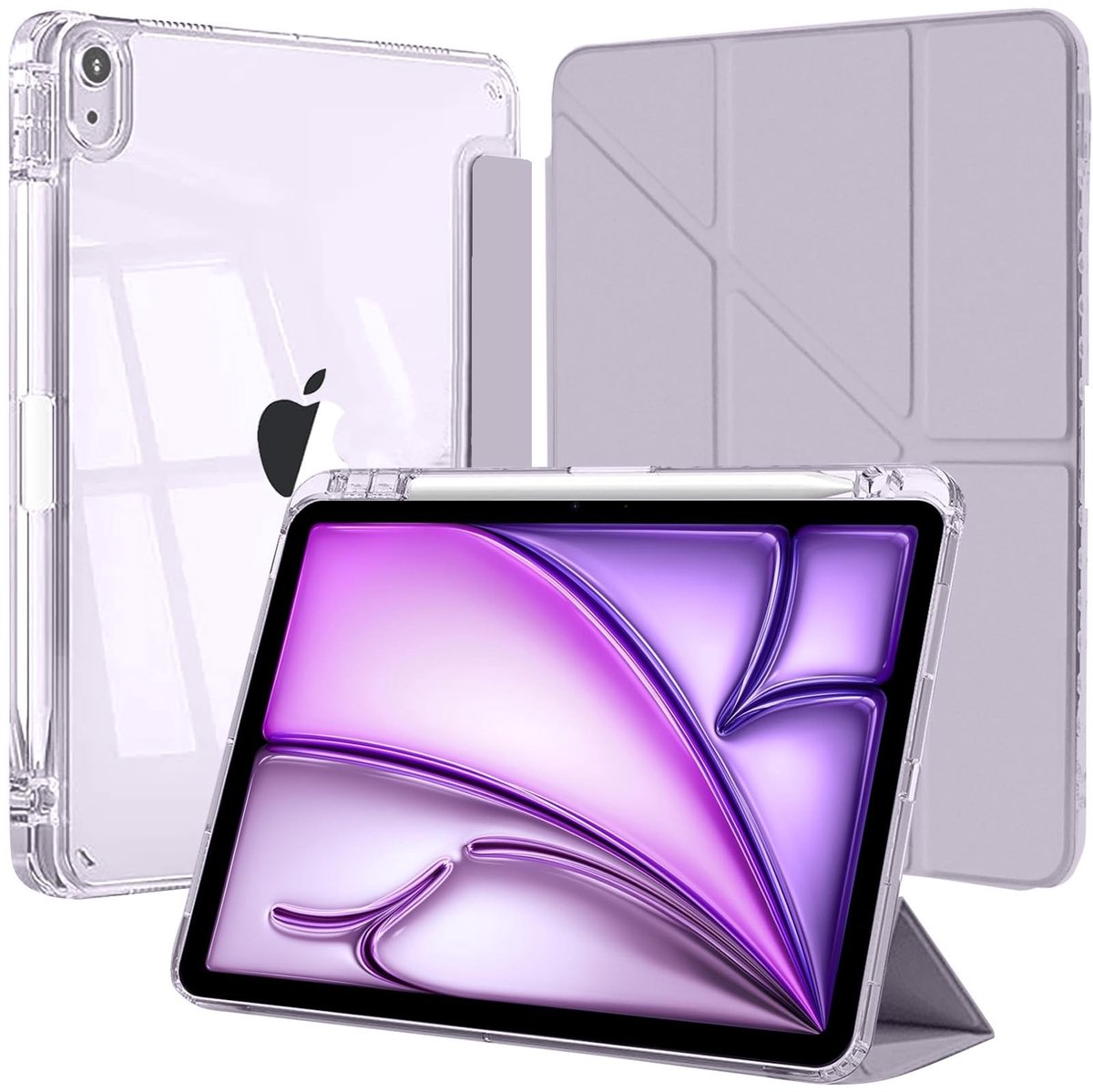 Omgoods - Case voor iPad Air 13 Inch M4/M3/M2 (2026/2025/2024) met Pencilhouder en Meerdere Kijkhoeken