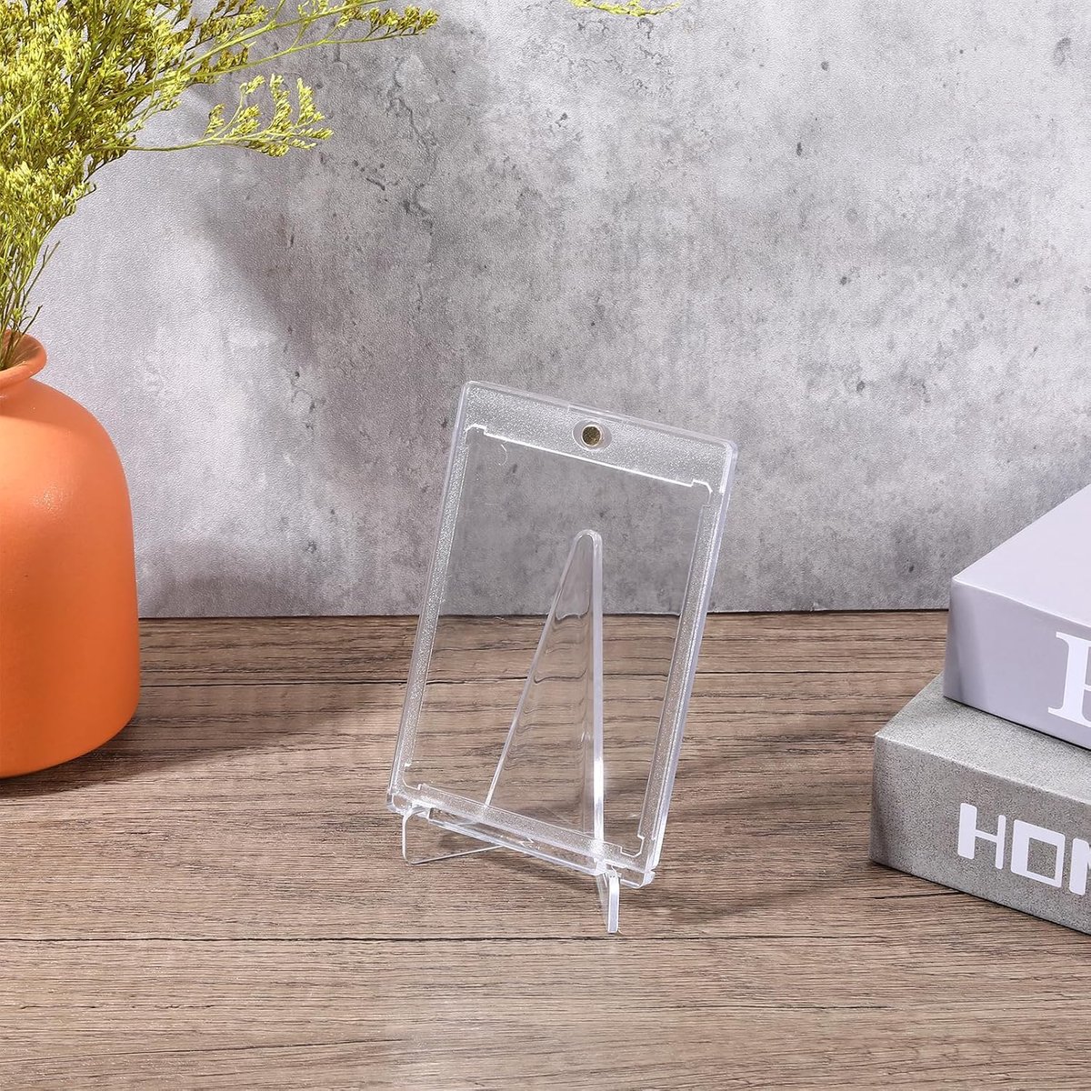 8 stuks magnetische kaarthouders met kaartstandaard, 35PT kaarthouder, transparant, uv-bescherming, kaartenhoezen, verzamelkaartenhoezen met 8 driehoekige acryl kaartenstandaard voor display en