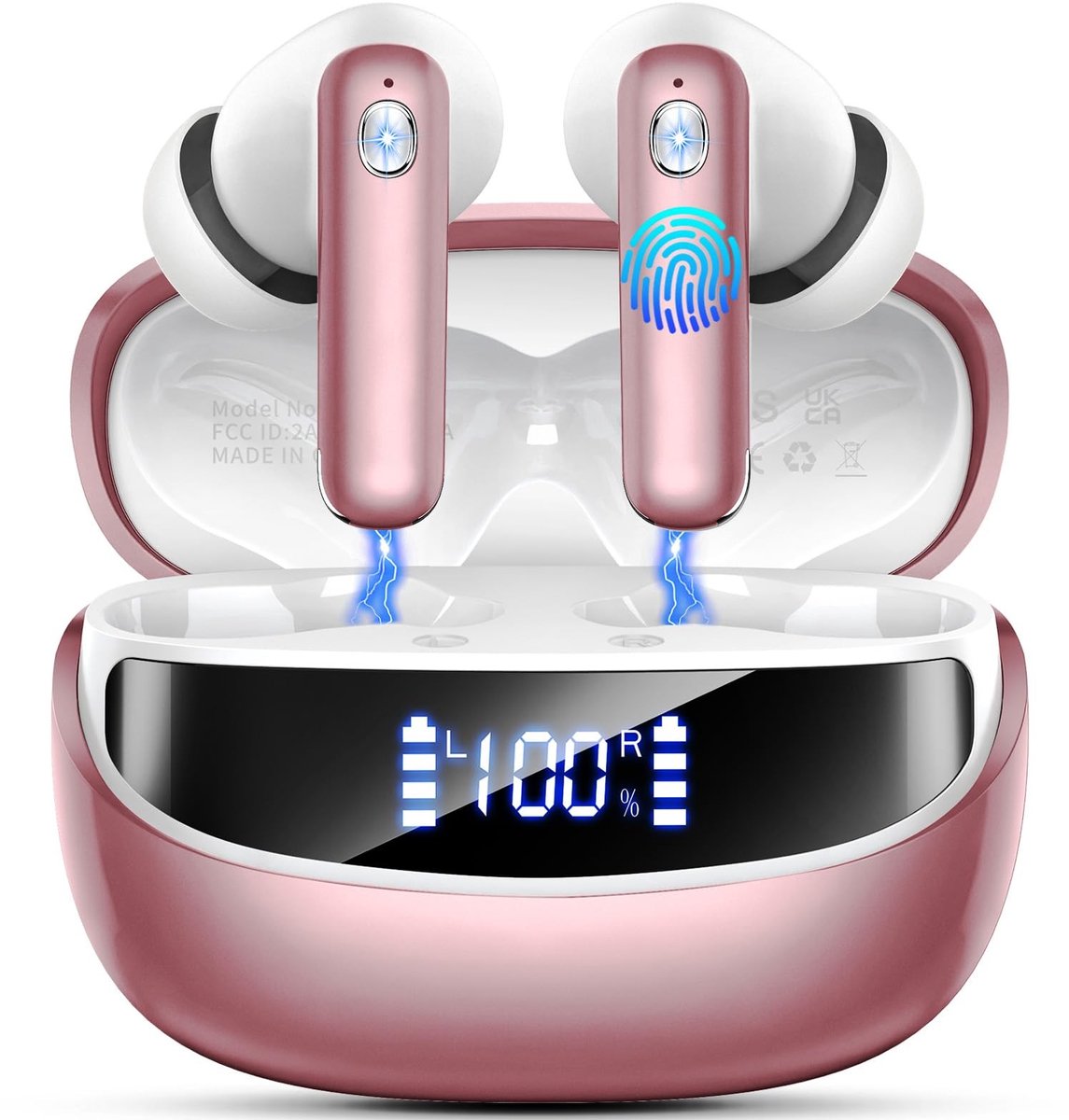 Omgoods - Draadloze Bluetooth Hoofdtelefoon met 50 Uur Speeltijd en Ruisonderdrukking