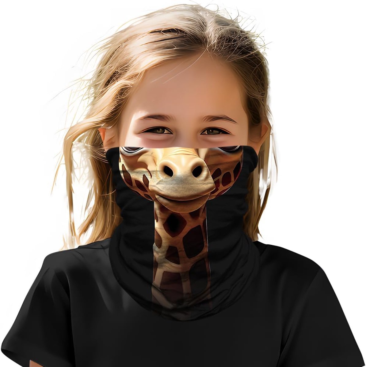 Buisvormige hoofdband, uniseks, kinderen, motief hond, halswarmer, voor fiets, sport, carnaval, themafeesten