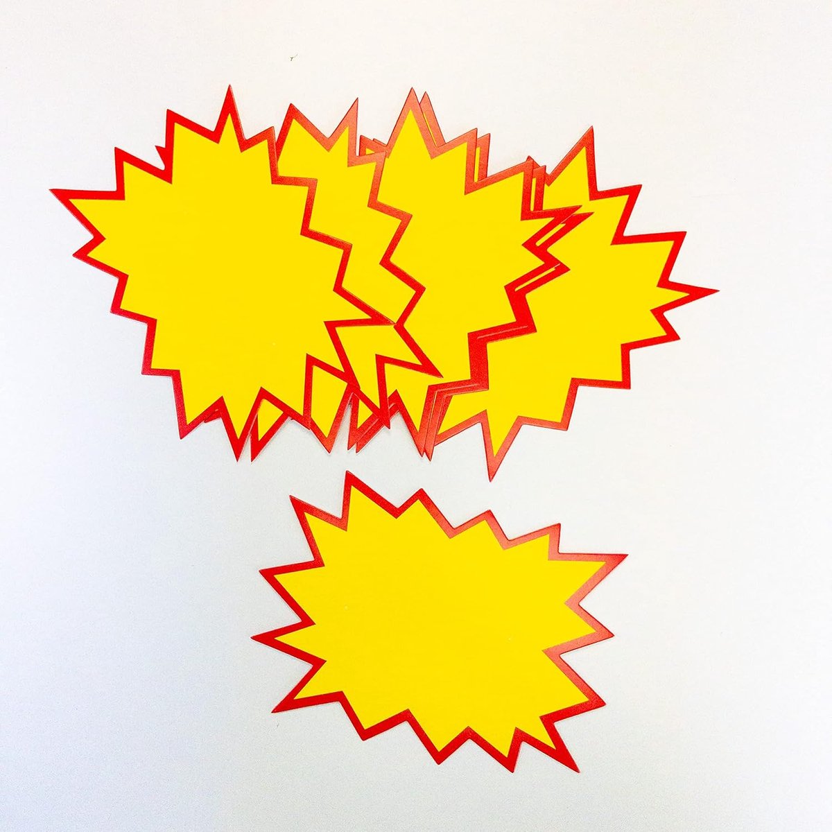 Prijsetiketten in een verpakking van 100 stuks [Star-model] om de aandacht van uw klanten te roepen en uw verkoop te verhogen! Gebruik het als borden, aanbiedingspofiches, prijsetiketten (M)
