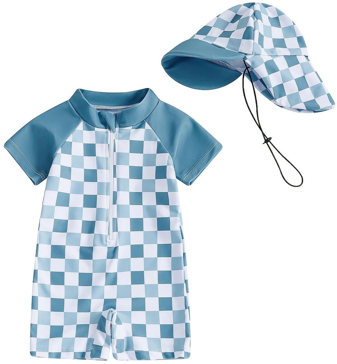 Omgoods - DivingBirds UV Baby Swimsuit met Hoed - Unisex Zonnebescherming