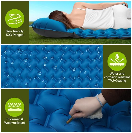 Omgoods - Opblaasbare Luchtmatras voor 2 Personen - 9cm Dikte, 200x130cm — afbeelding 4