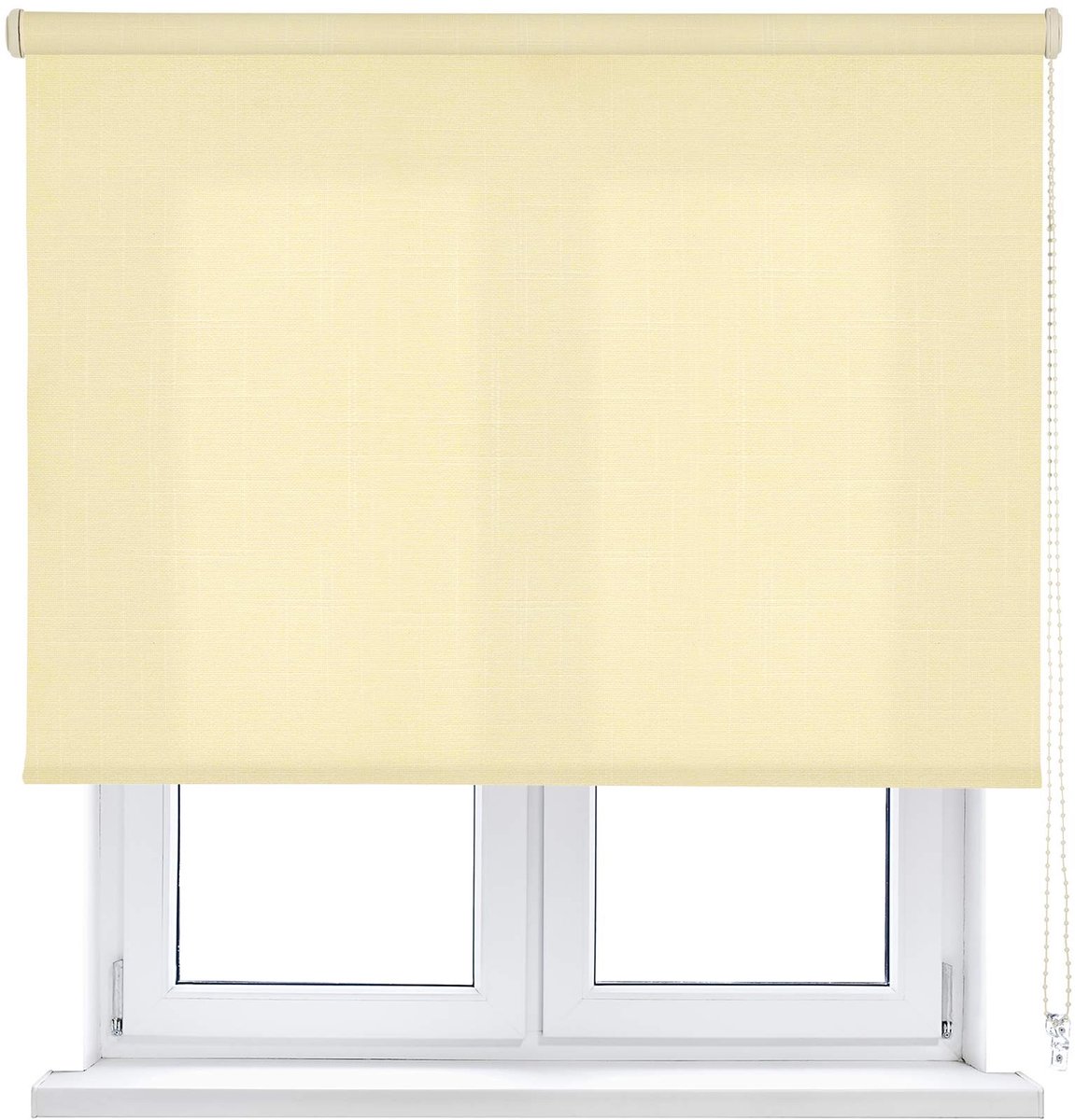 Omgoods - Kaaten Rolgordijn Lichtdoorlatend Shantung 135x190 cm - Ivoor