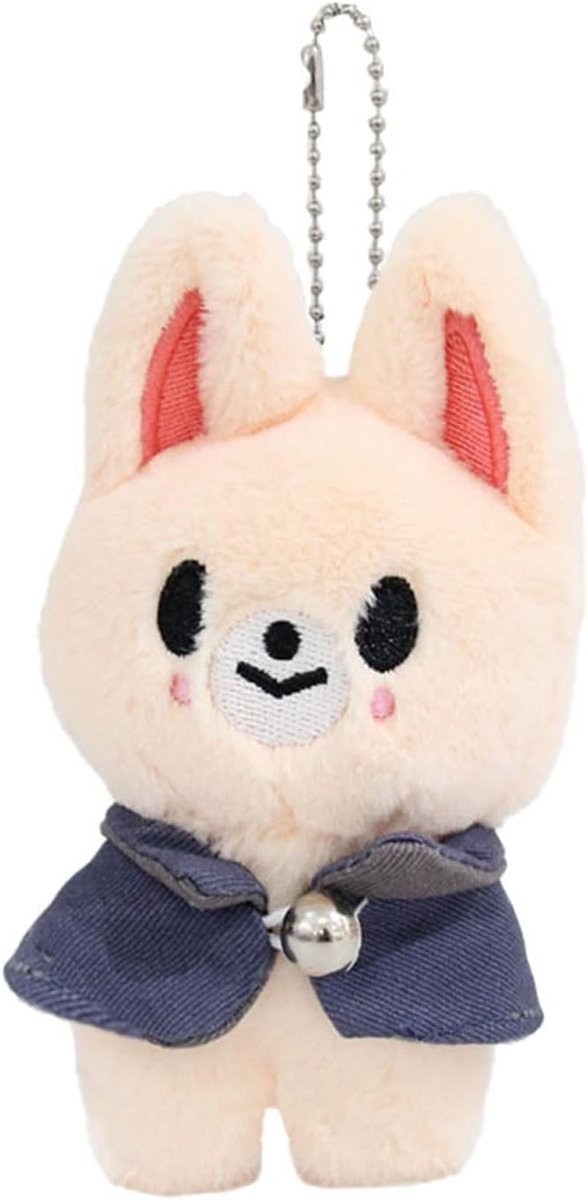 Kids SKZOO pluchen speeltjes 12 cm – "Magische School" serie – Sleutelhanger en rugtasbedeltje – Schattige verzamelknuffels – Perfect voor K-pop fans（Vos）