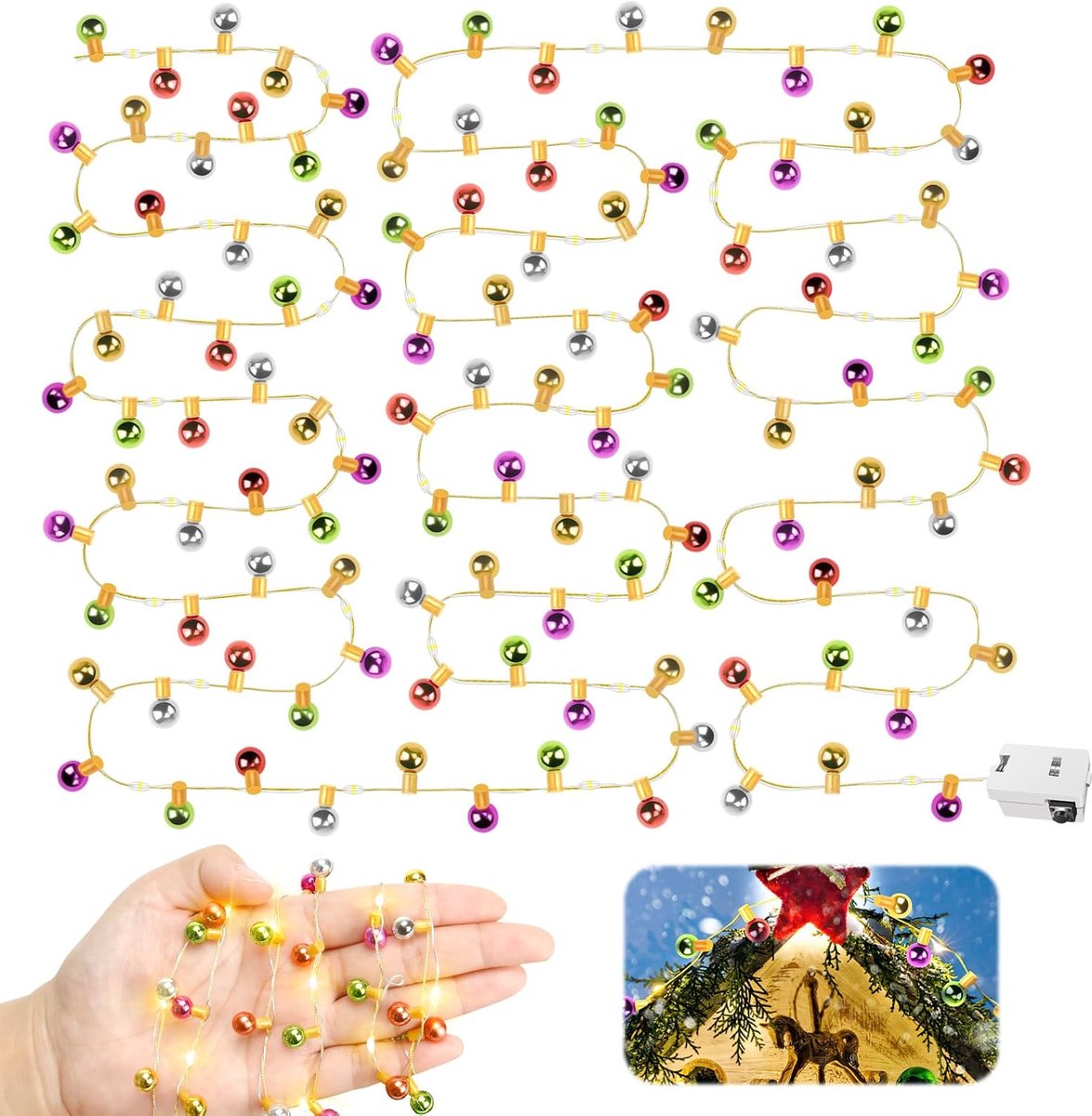Lichtketting miniatuur LED, 3 m kabouter accessoires lichtketting miniatuur lichtketting miniatuur poppenhuis accessoires kabouters accessoires Kerstmis