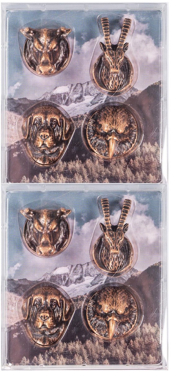 Omgoods - Set van 8 Decoratieve Dieren Magneten - Kleurrijke Koelkastmagneten in Uiterlijke Dierenvormen