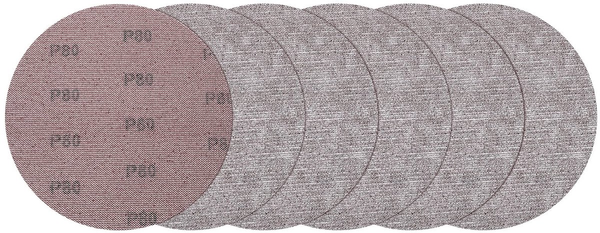 Omgoods - 225 mm Net Schuurdiscs Pack van 25 - 80 Korrel, Stofvrij voor Plafond en Vloer