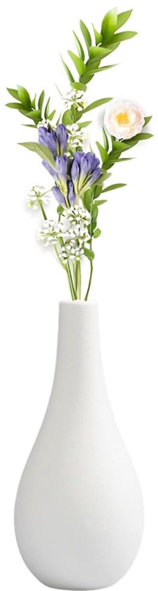 Omgoods - Witte Keramische Bud Vaas - Smalle Hals voor Bloemen