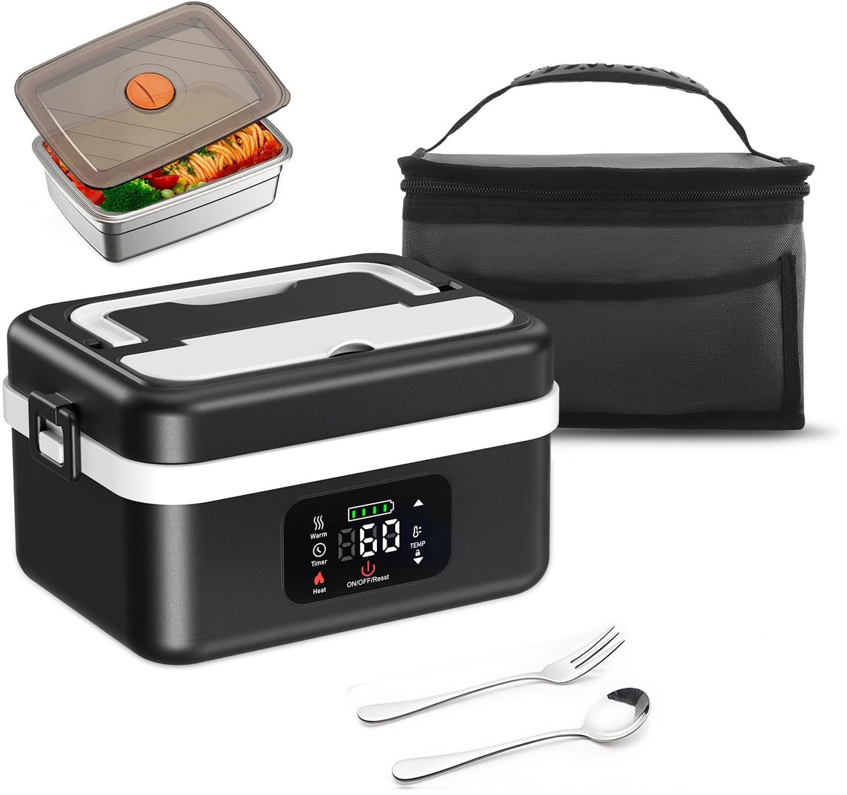 Omgoods - Draadloze Verwarmde Lunchbox met Programmeerbare Verwarming