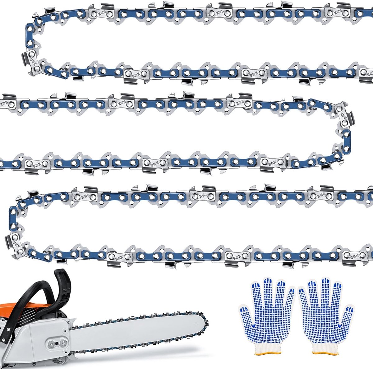 Omgoods - Zaagketting 3/8" 1.3 mm 52TG 35 cm voor Kettingzagen