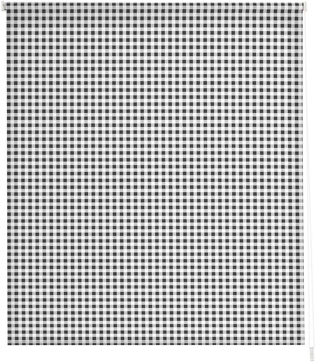 Omgoods - Estoralis Rolgordijn 150 x 175 cm - Transparante Digitale Print - Vichy-2 Anthraciet