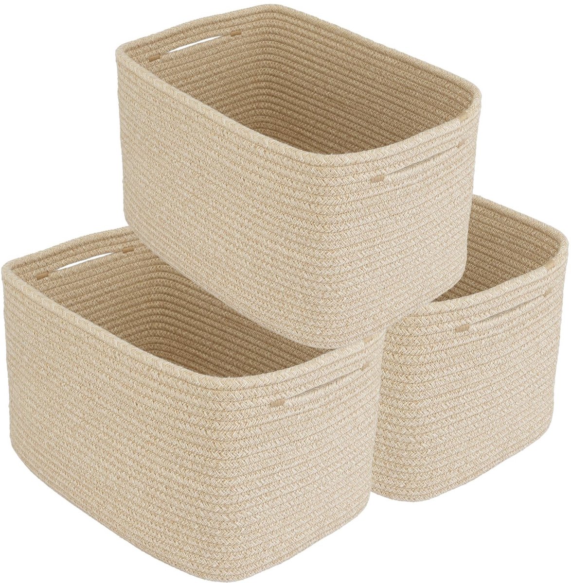 Omgoods - Wicker Opbergmanden Set van 3 voor Kleding en Speelgoed