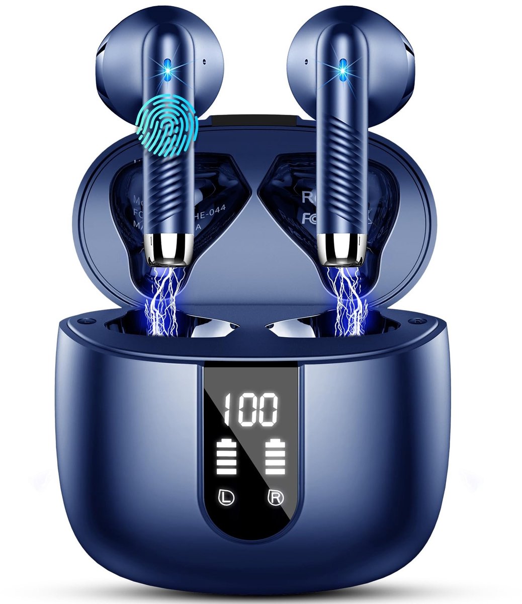 Omgoods - Draadloze Oordopjes met 4 Microfoons - Tot 56 Uur Speeltijd en IP7 Waterdicht