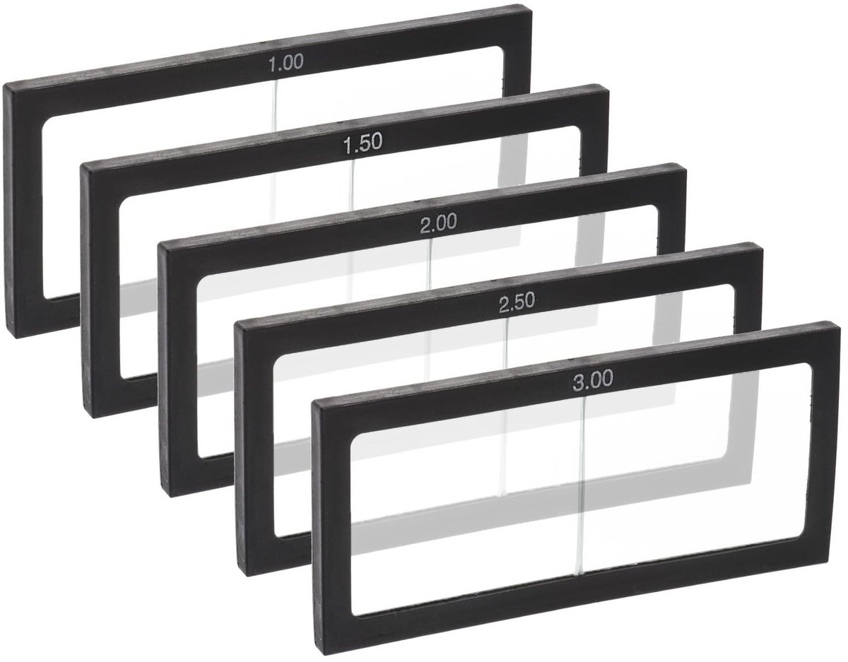 Omgoods - Laslens Vergrootglas Set - 5 Pack Diopter 1.0 tot 3.0 voor Lashelm