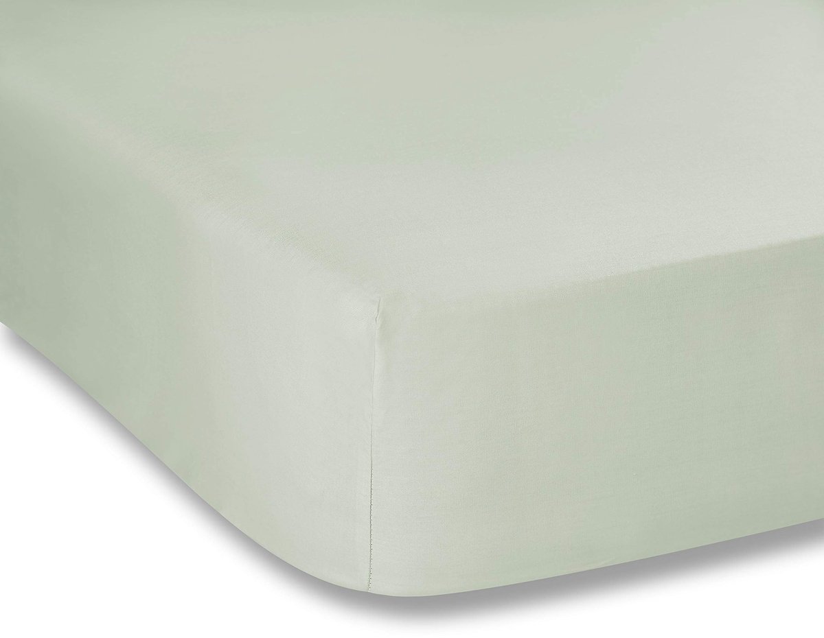 Omgoods - Fitted Sheet Light Green 90x200 cm - 100% Percale Katoen voor Luxe Comfort