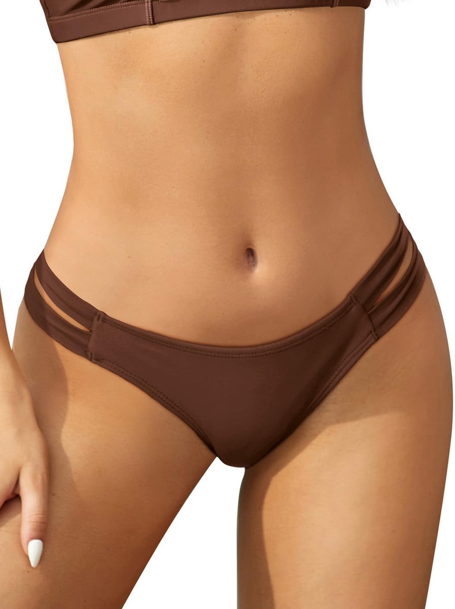 Braziliaanse klassieke bikinibroekje voor dames, badmode, chic, elegant, lage taille, bikinibroekje, tanga, bikini, slip, strandbikini