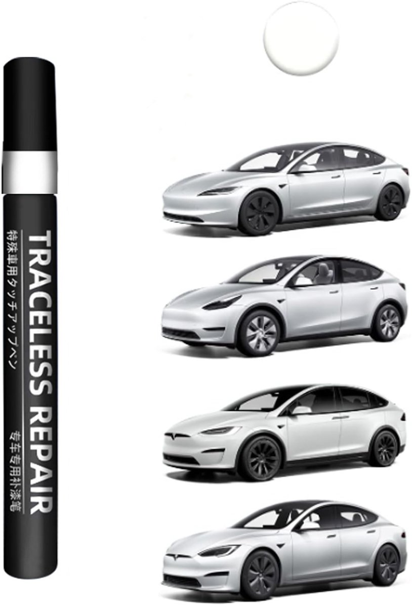 Omgoods - Reparatie Verf Pen voor Tesla Model Y/X/S/3 - Pareltint Wit Multicoat