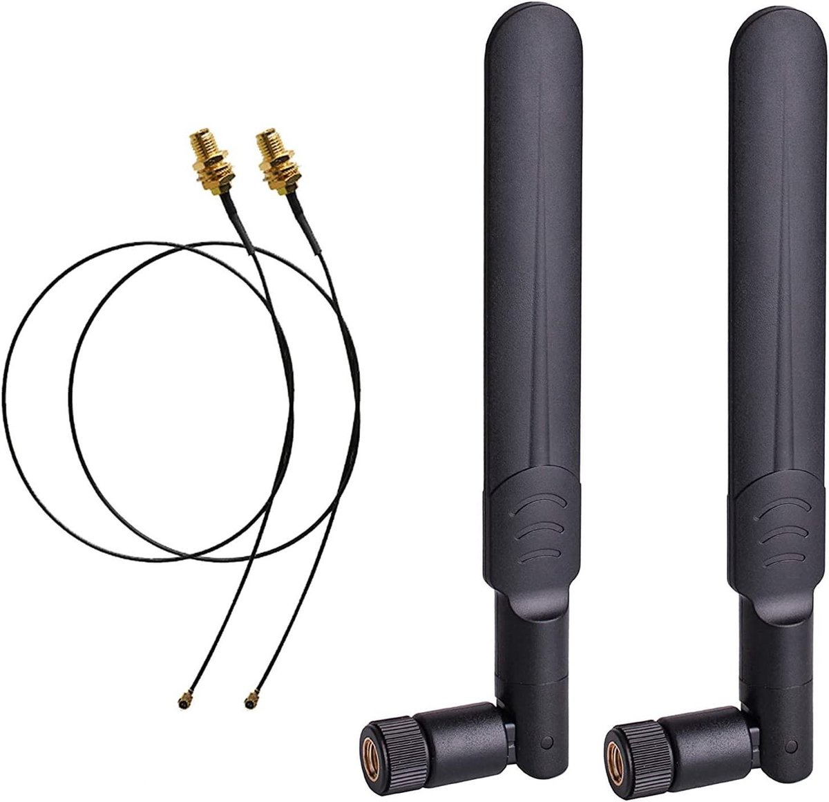 Dual Band WiFi Antennes - Draadloze Antennes Versterkte Antennes - Signaalverbetering Netwerk - Hoge Gain 8dBi - 2 stuks - Zwart