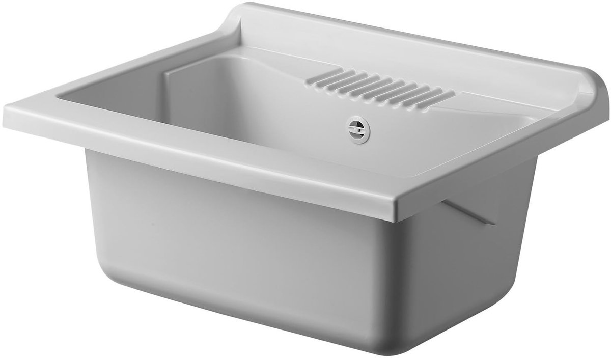 Omgoods - PP Hars Wastafel 60 x 50 x 30 cm - Vochtbestendig en Inclusief Afvoer